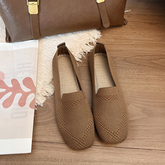 Damen moderne Slingback-Schuhe mit atmungsaktivem Netzmaterial und elastischem Einschlupf EB