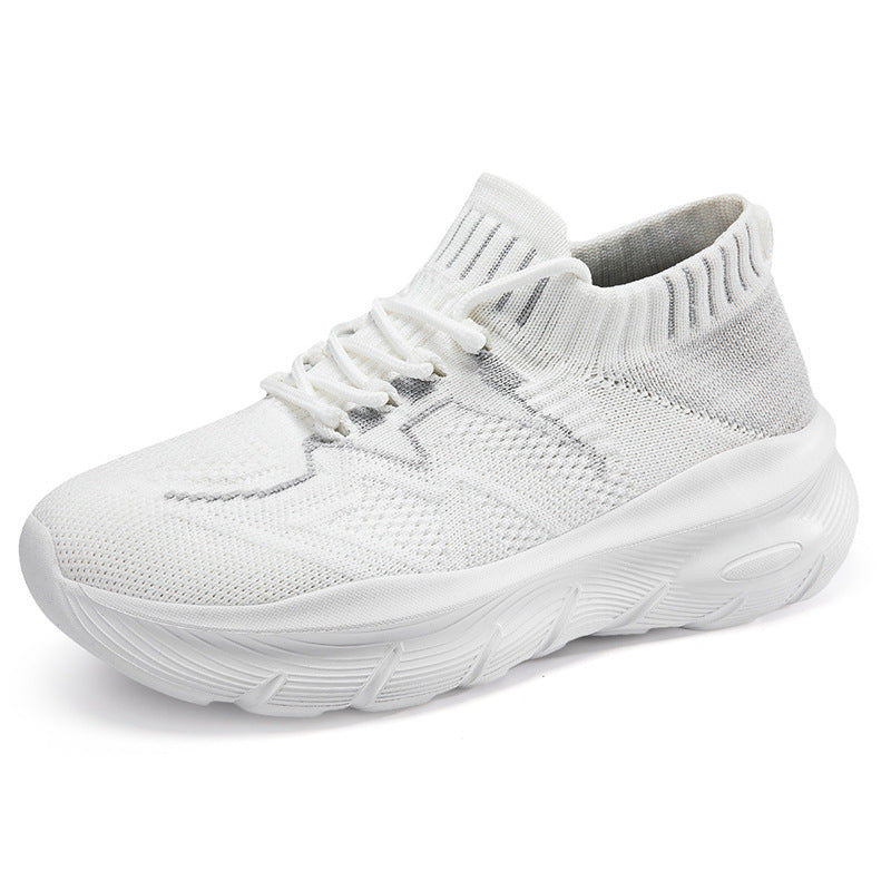 Damen Sportliche Stricksneaker mit elastischem Schaft und atmungsaktiver Sohle EB