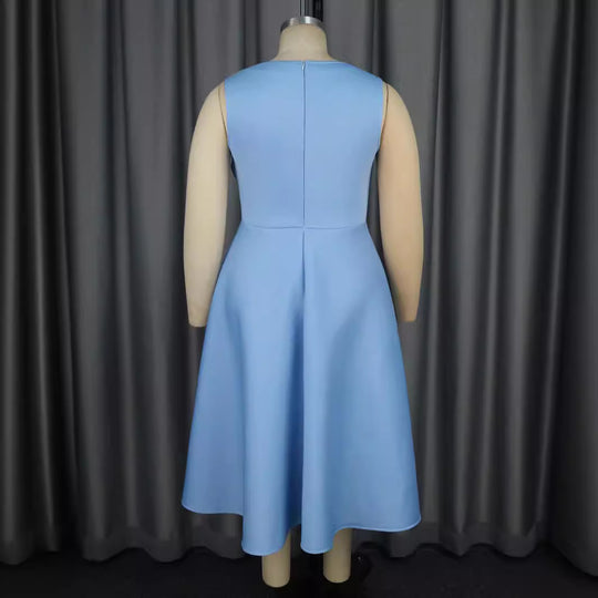 Damen Chiffon Abendkleid mit schimmerndem Oberteil und eleganter Schleifen-Applikation EB