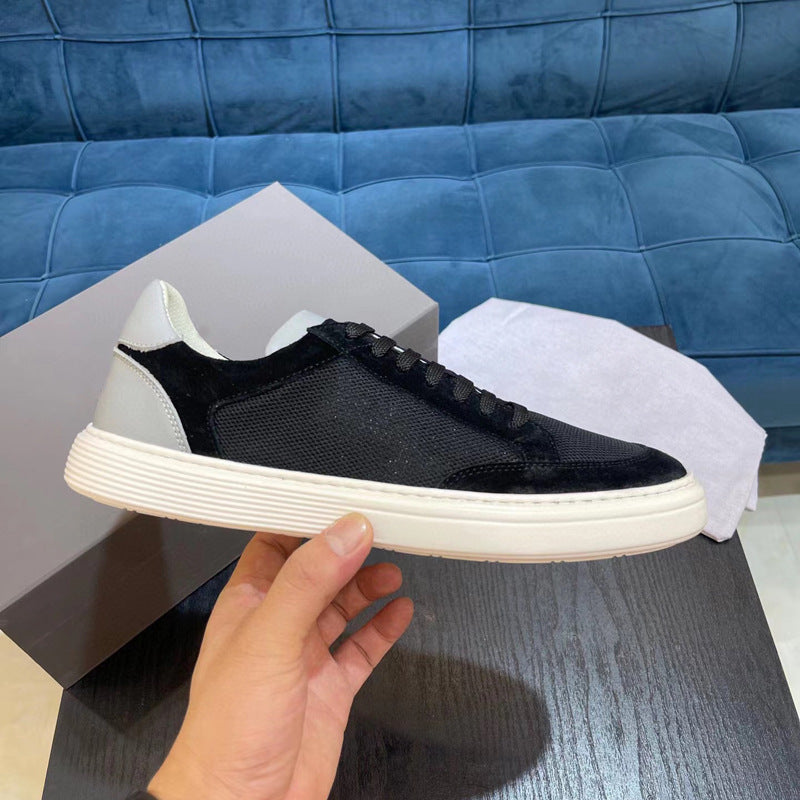 Damen Sportliche Sneakers aus atmungsaktiver Mesh- und Wildlederkombination EB