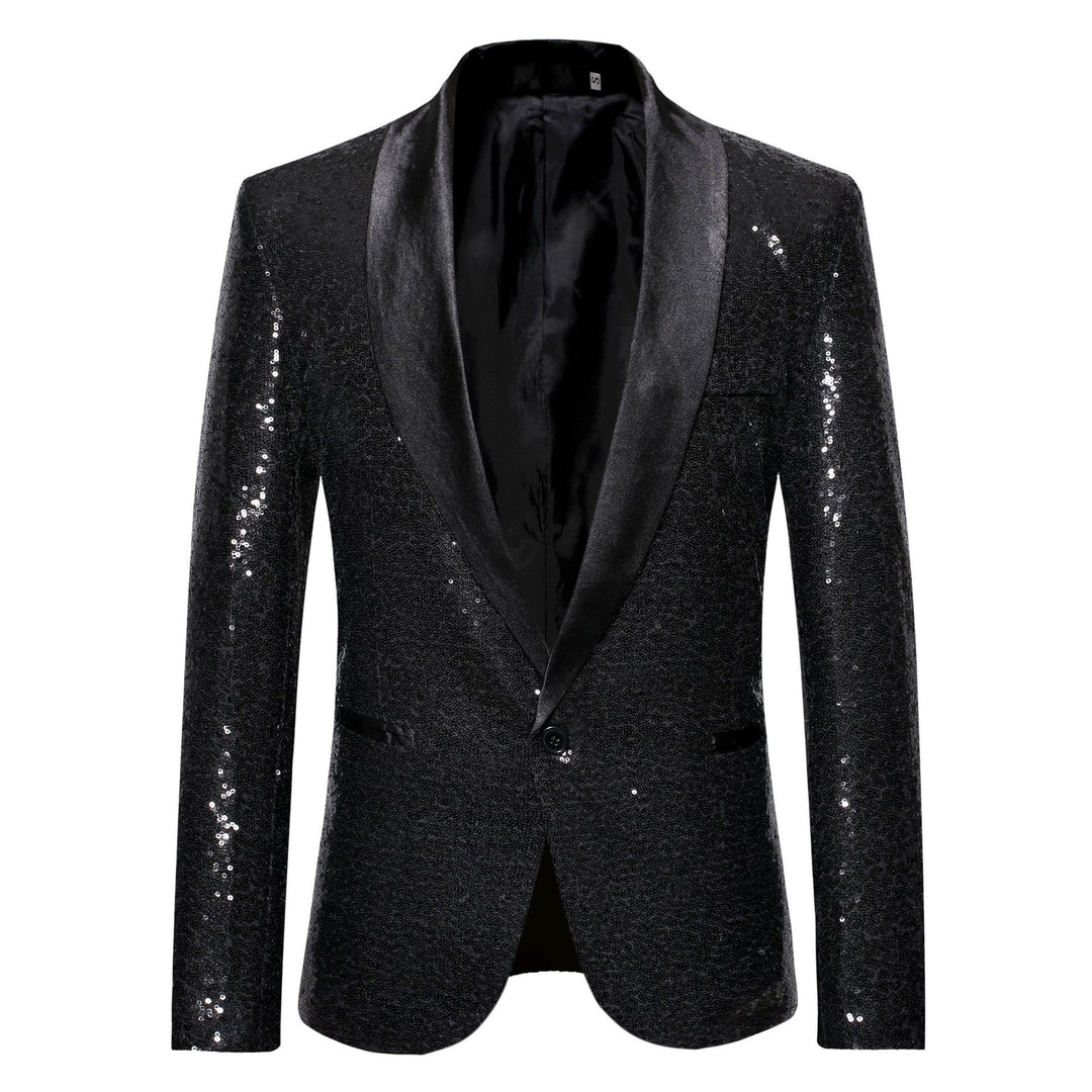 Herren eleganter Pailletten Blazer im modernen Schnitt EB