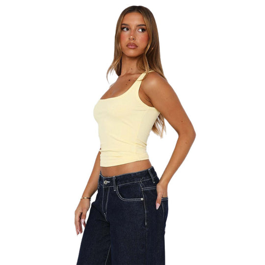 Damen Tanktop mit schmalen Trägern und elegantem Ausschnitt EB