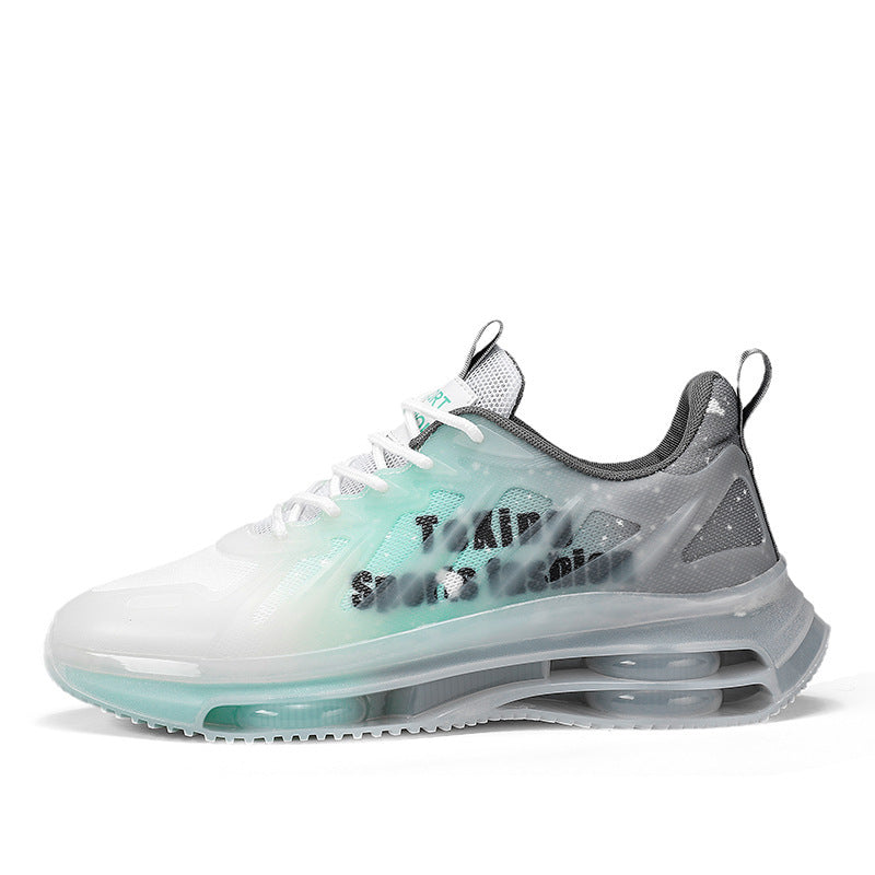 Unisex futuristische luftgepolsterte Sneaker mit transparentem TPU‑Obermaterial und sichtbarer Hohlkern‑Plateausohle EB