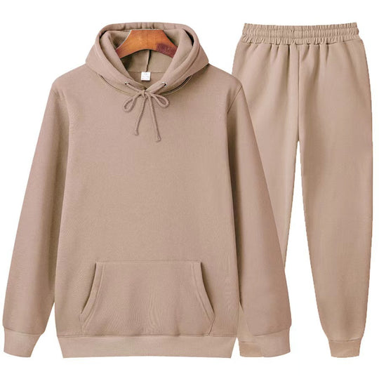 Damen nan tailliertes Hoodie- und Jogginghose-Set mit Kängurutasche, hohem Komfortbund und gerippten Knöchelbündchen EB