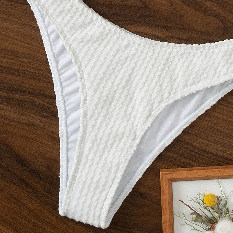 Damen Triangel-Bikini mit raffiniertem Ring-Detail und markantem Strukturdesign EB