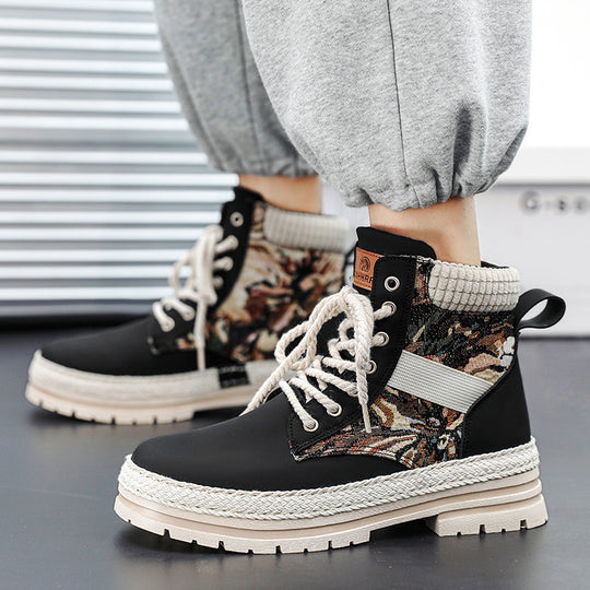 Damen modische Wanderstiefel mit robustem Obermaterial und rutschfester Sohle EB