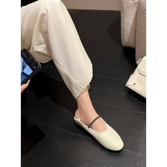 Damen Ballerinas aus hochwertigem, elastischem Material mit modischem Riemen EB