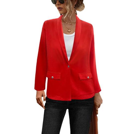 Damen Elegant geschnittene Blazerjacke mit praktischen Taschen EB