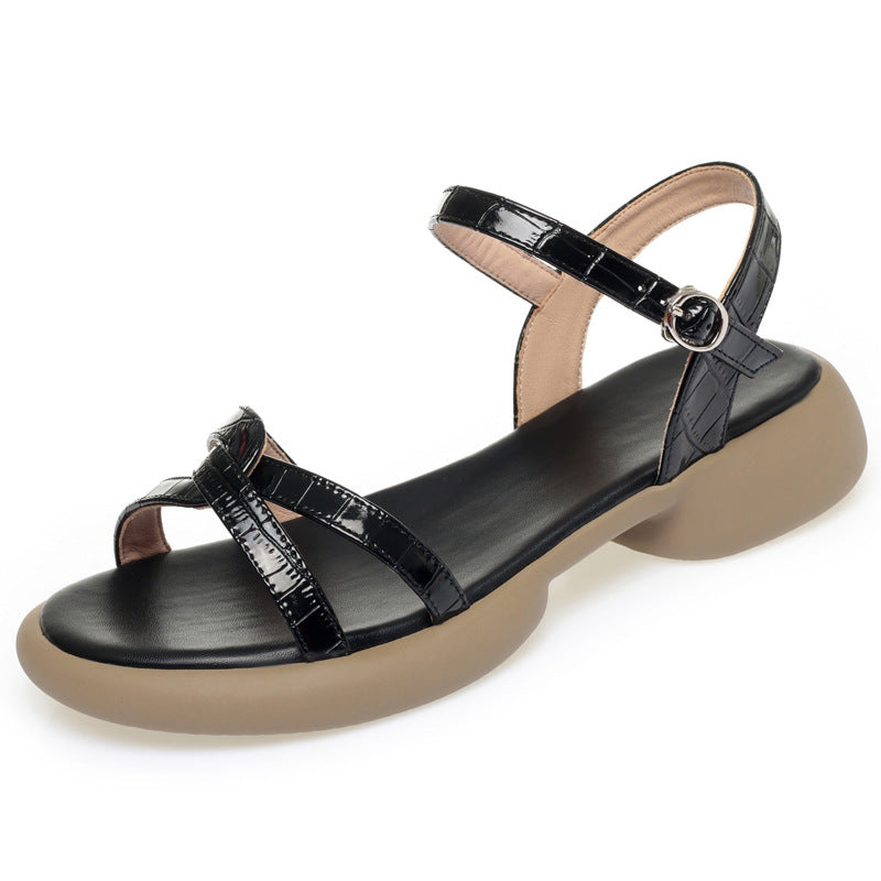Damen Komfortable Riemchensandalen mit verstellbarem Schnallenverschluss und ergonomischem Fußbett EB