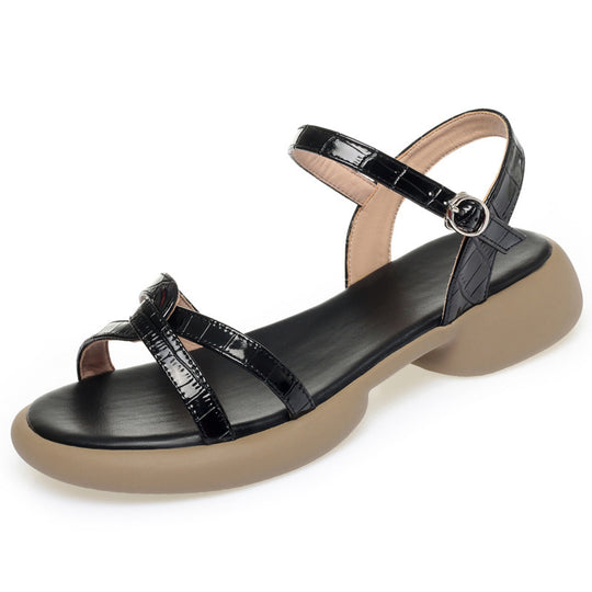 Damen Komfortable Riemchensandalen mit verstellbarem Schnallenverschluss und ergonomischem Fußbett EB