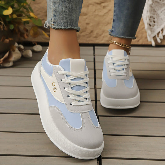 Damen Plattform Sneakers mit sportlichem Chic und gepolstertem Innenfutter EB