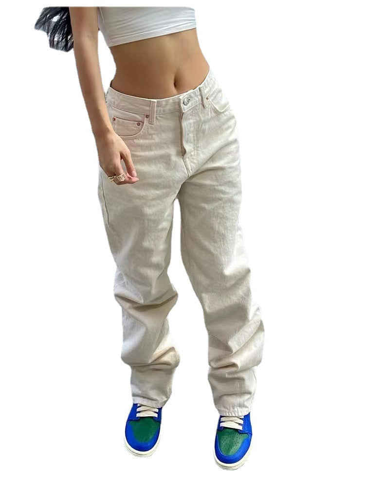 Damen lässige weite Jeans im ultimativen Komfortstil EB