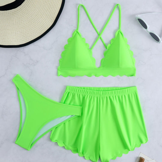 Damen Triangel-Bikini mit Shorts EB