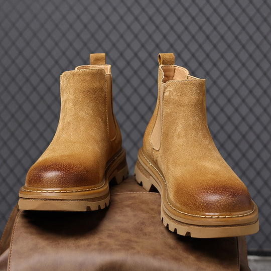 Damen Modische Chelsea-Stiefel mit rutschfester Profilsohle und bequemem Innenfutter EB