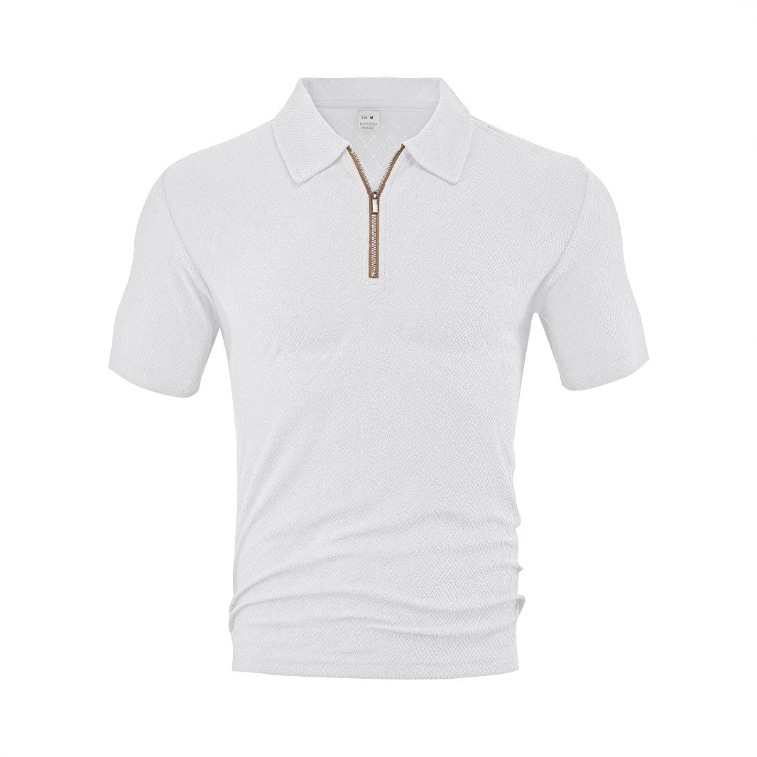 Herren Polo-Shirt mit elegantem Reißverschluss und strukturiertem Design EB