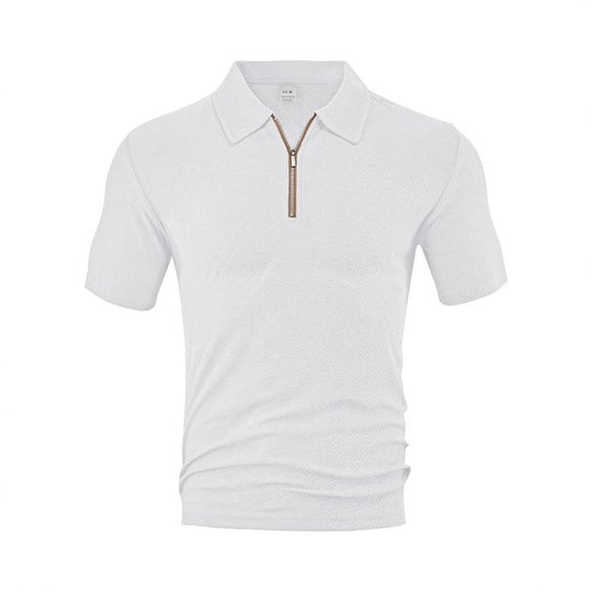 Herren Polo-Shirt mit elegantem Reißverschluss und strukturiertem Design EB