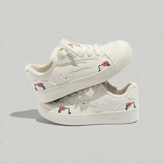 Damen bequeme und stilvolle Sneaker mit Fleece-Innenfutter EB