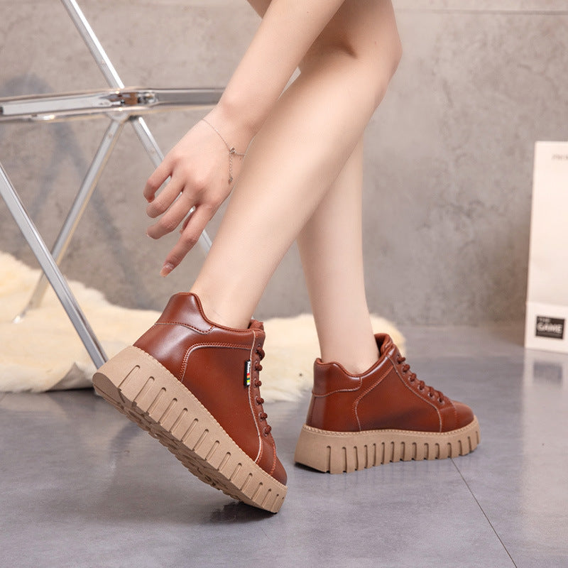 Damen modische High-Top Sneakers mit rutschfester Sohle EB