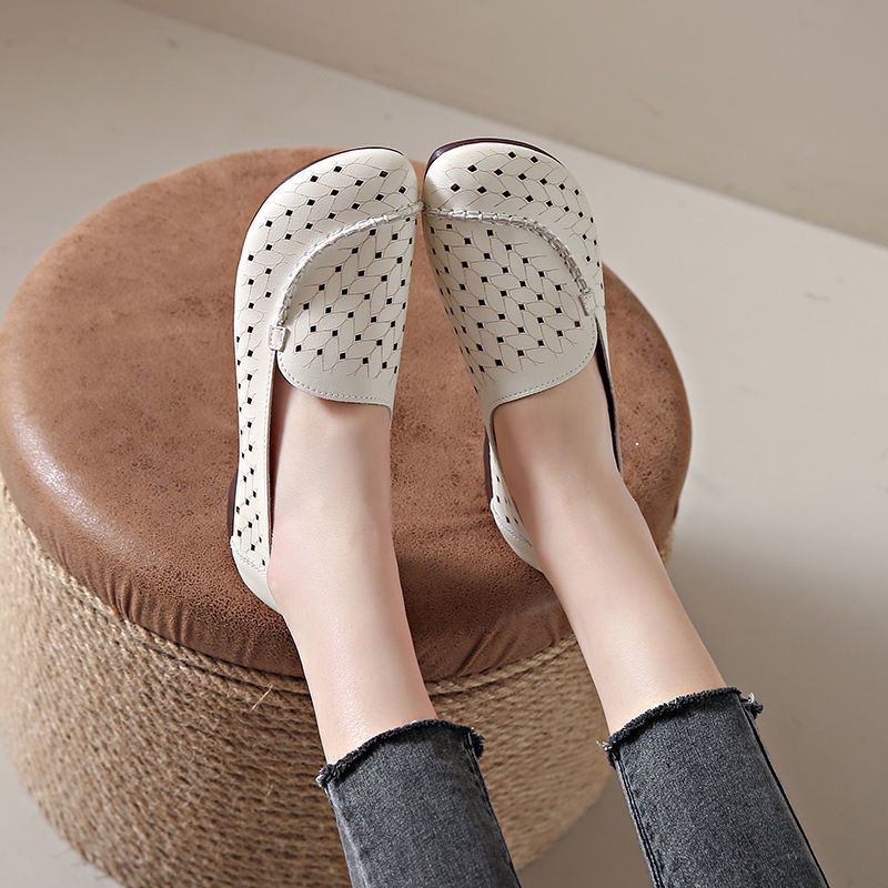Damen Elegante und bequeme Ballerinas mit atmungsaktiver Oberflächenstruktur EB