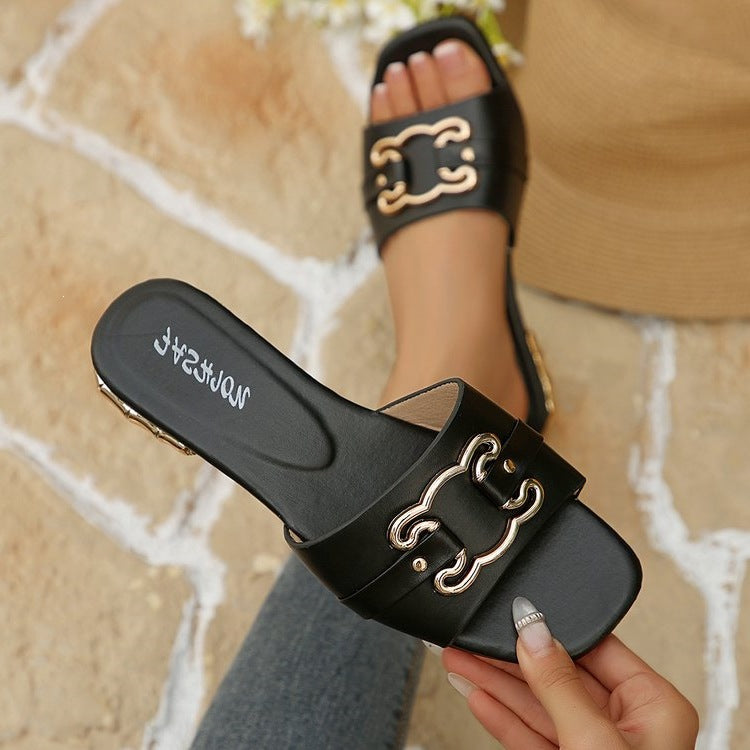 Damen modische Riemchensandalen mit luxuriöser Schmuckverzierung EB