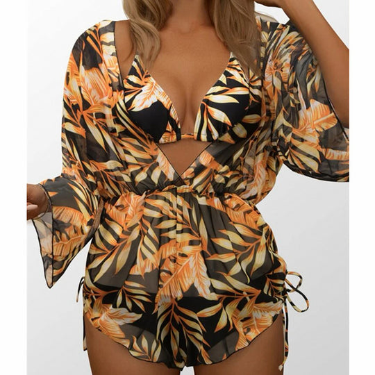 Damen Strand-Overall mit floralem Muster EB