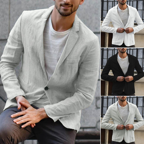 Herren Leinenblazer mit modernem Schnitt und stylischen Details EB