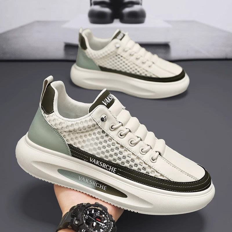 Damen Sportliche Sneakers mit atmungsaktiver Netzstruktur und leichter Laufsohle EB