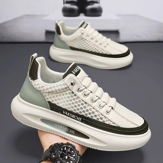 Damen Sportliche Sneakers mit atmungsaktiver Netzstruktur und leichter Laufsohle EB