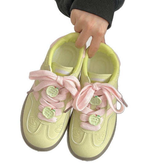 Damen Modische Sneakers mit verspieltem Apfel-Design EB