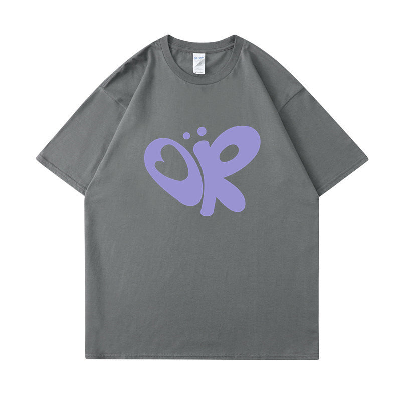 Damen lässiges T-Shirt mit einzigartigem Grafikdruck EB