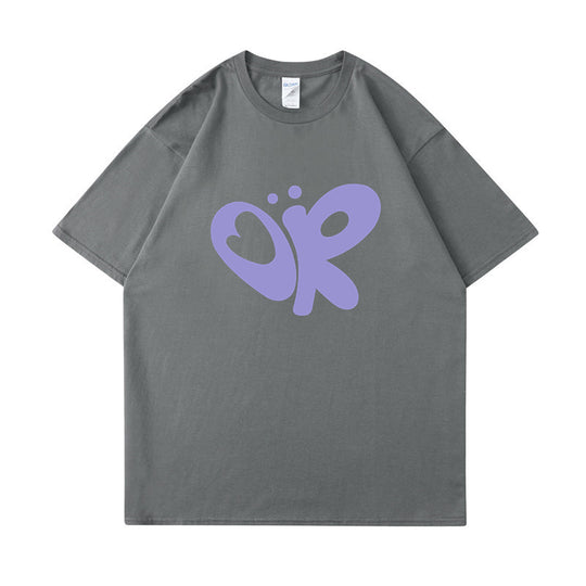 Damen lässiges T-Shirt mit einzigartigem Grafikdruck EB