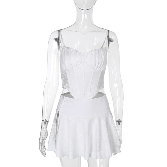 Damen Corsagenkleid mit filigranen Spitzenakzenten EB