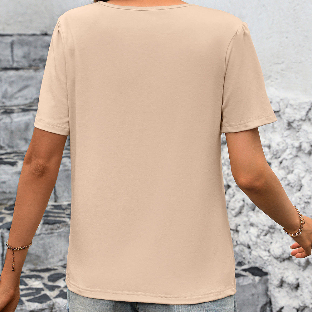 Damen elegantes T-Shirt mit strukturiertem Design EB