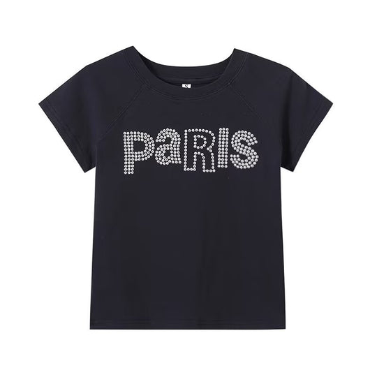 Damen T-Shirt mit Glitzerdruck EB