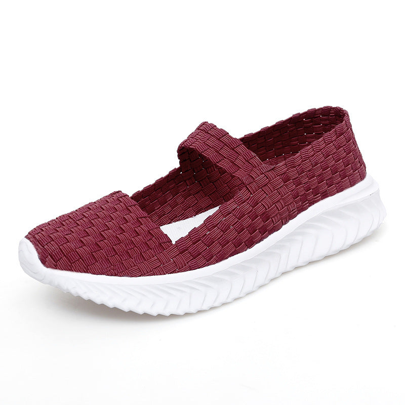 Damen Sportliche Schlupfschuhe mit atmungsaktivem Obermaterial und rutschfester Sohle EB