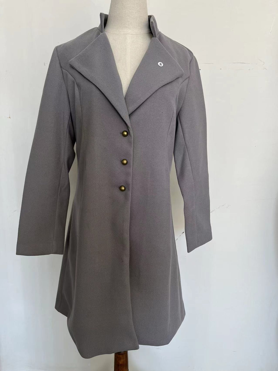 Damen eleganter asymmetrischer Übergangsmantel EB