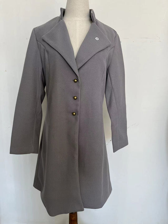 Damen eleganter asymmetrischer Übergangsmantel EB