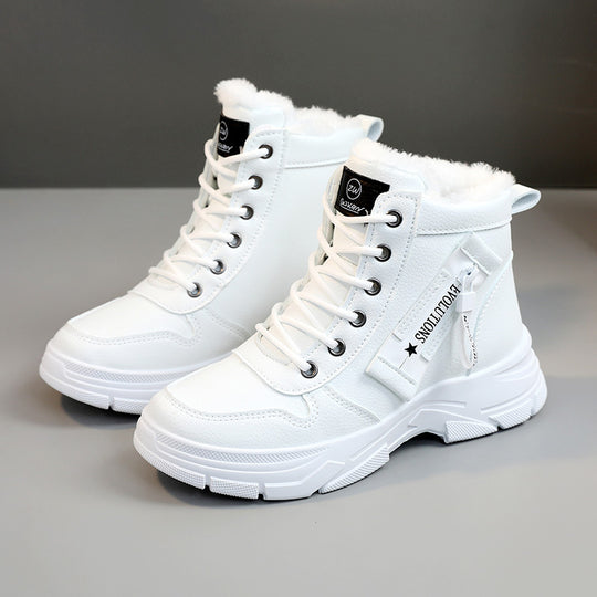 Damen Winterliche High-Top Sneakers mit Fleece-Futter und rutschfester Sohle EB