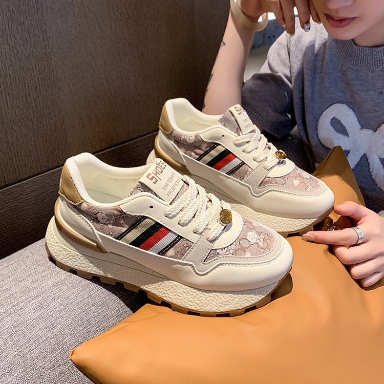 Damen Sportliche Sneakers mit trendigem Muster und dämpfender Sohle EB