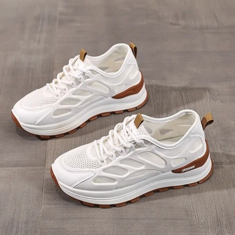 Damen Sportliche Leichtgewicht Sneakers mit atmungsaktiver Mesh-Oberfläche EB