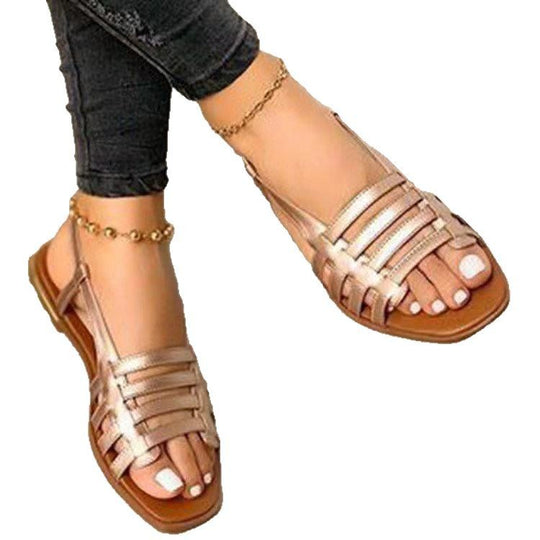 Damen elegante Riemchensandalen mit hochwertigem Schnitt EB