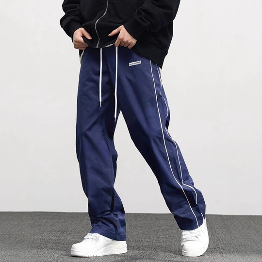 Herren Hochwertige Freizeithose mit verstellbarem Bund und seitlichen Streifen EB