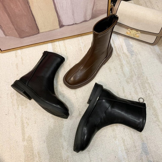 Damen Modische Chelsea-Stiefel mit flexiblem Reißverschluss und strapazierfähiger Sohle EB