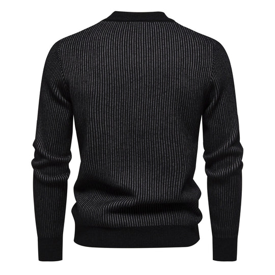 Herren hochwertiger Rollkragenpullover mit strukturiertem Design EB