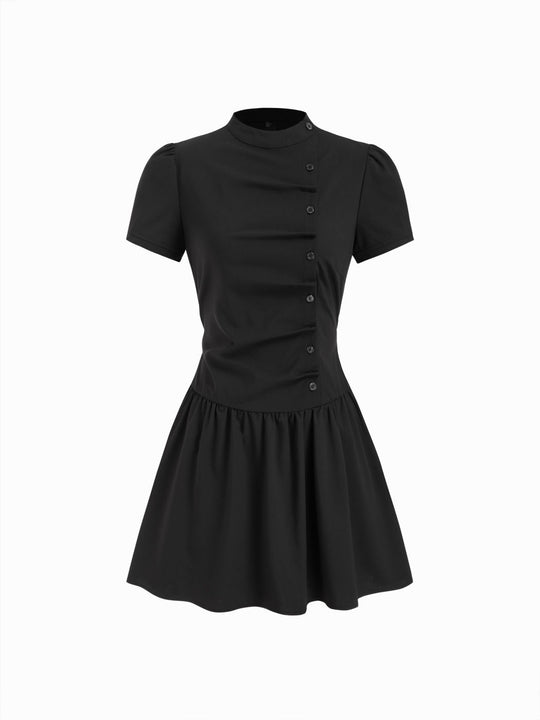 Damen Karo Kurzarmkleid EB