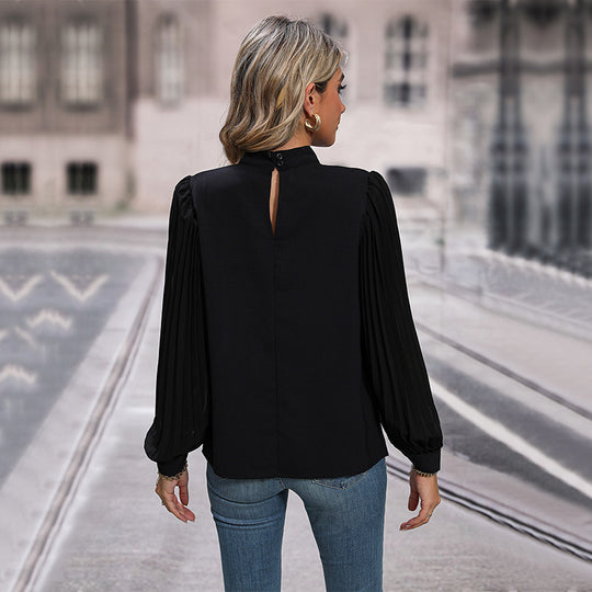 Damen Bluse mit eleganten Faltenärmeln EB