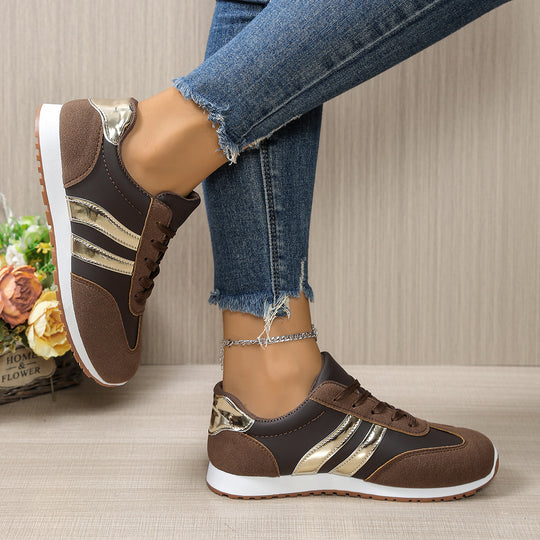 Damen Sportliche Sneakers mit Glitzerakzenten EB