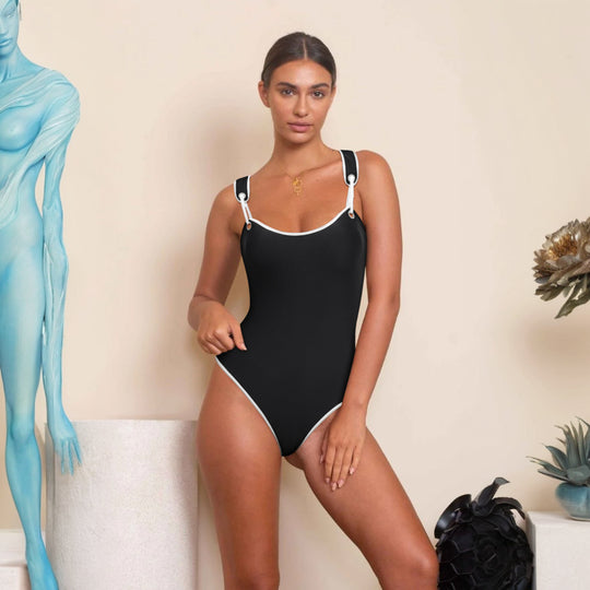 Damen Hochwertiger Einteiler Badeanzug mit sportlichem Design EB