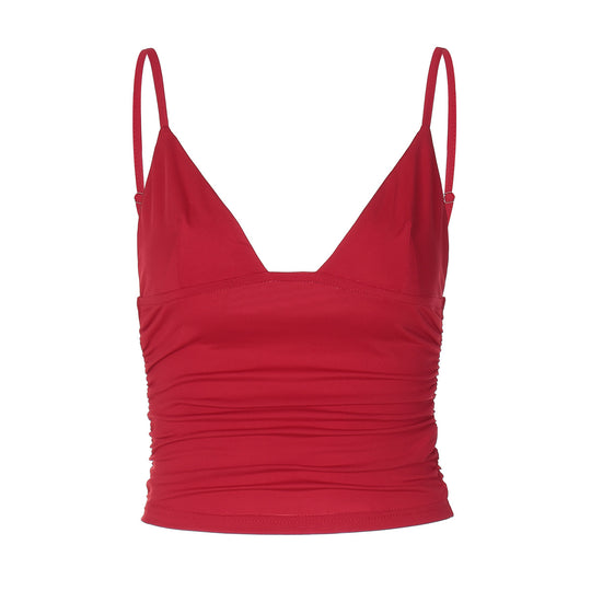 Damen Crop-Top mit asymmetrischem Schnitt und figurbetonter Silhouette EB