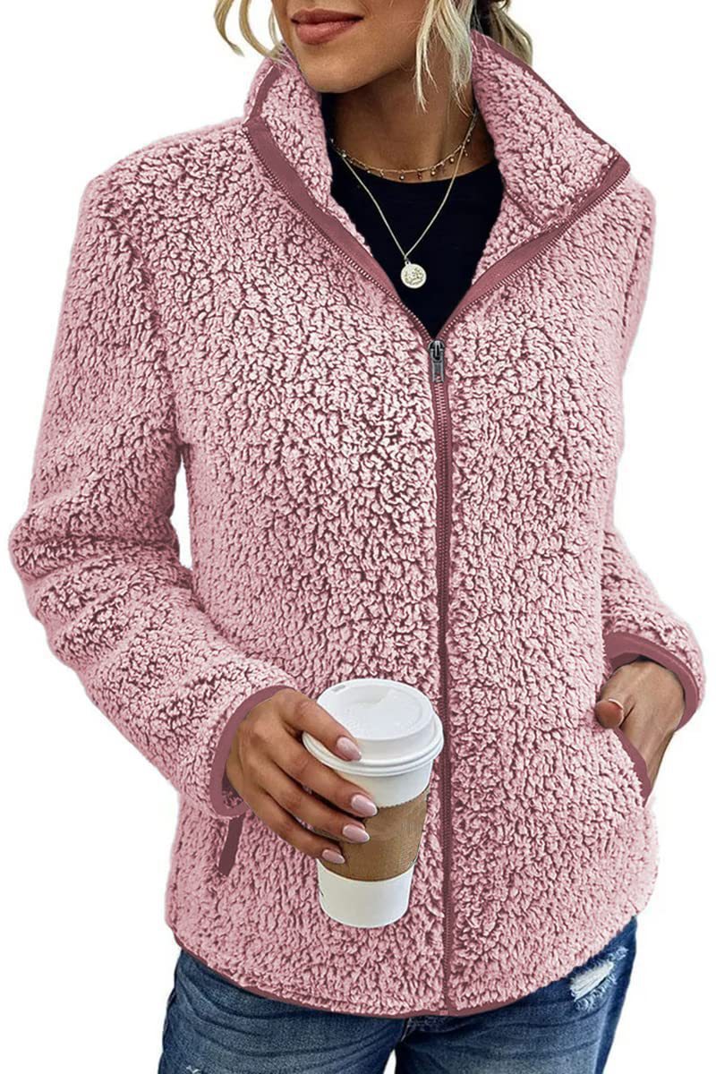 Damen Fleecejacke mit wunderbar weichem Material und stylischem Reißverschluss EB
